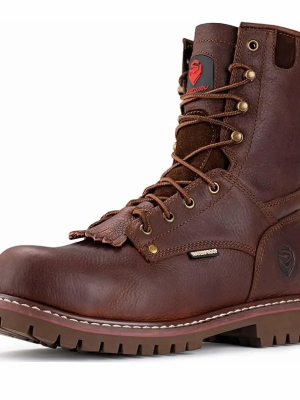 New Sureway Men's 8-inch Steel Toe Waterproof Logger Boots 1020‎